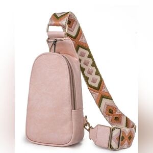 💕💥Pink Crossbody Bag w/ cute guitar strap💕💥